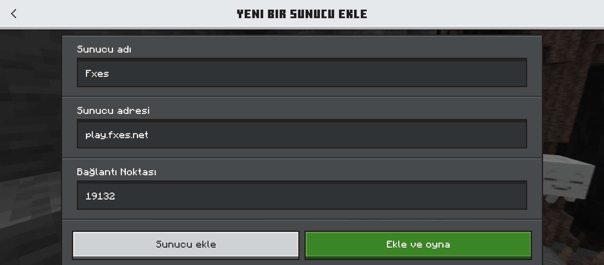 Sunucu Listesi
